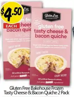 Not Quite Right Gluten Free Bakehouse Frozen Tasty Cheese & Bacon Quiche offer