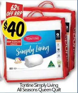Not Quite Right Tontine Simply Living All Seasons Queen Quilt offer