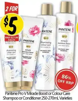 Not Quite Right Pantene Pro V Miracle Boost or Colour Care Shampoo or Conditioner offer