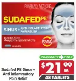 Pharmacy4Less Sudafed PE Sinus + Anti Inflammatory Pain Relief offer