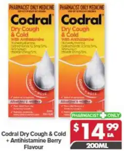 Pharmacy4Less Codral Dry Cough & Cold + Antihistamine Berry offer