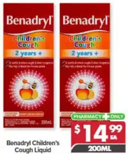 Pharmacy4Less Benadryl Children's Cough Liquid offer