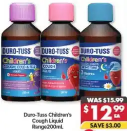 Pharmacy4Less Duro-Tuss Children's Cough Liquid Range offer