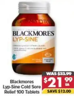Pharmacy4Less Blackmores Lyp-Sine Cold Sore Relief offer
