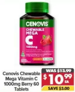Pharmacy4Less Cenovis Chewable Mega Vitamin C offer