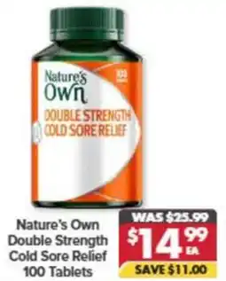 Pharmacy4Less Nature's Own Double Strength Cold Sore Relief offer