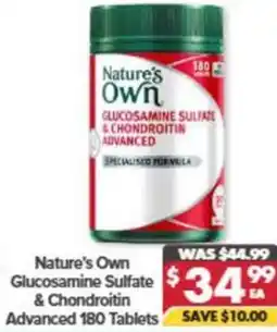 Pharmacy4Less Nature's Own Glucosamine Sulfate & Chondroitin Advanced offer