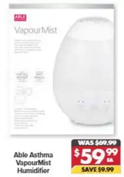 Pharmacy4Less Able Asthma VapourMist Humidifier offer