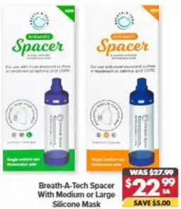 Pharmacy4Less Breath-A-Tech Spacer With Medium or Large Silicone Mask offer