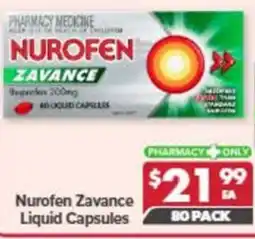 Pharmacy4Less Nurofen Zavance Liquid Capsules offer