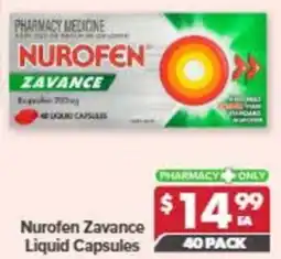 Pharmacy4Less Nurofen Zavance Liquid Capsules offer