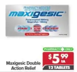 Pharmacy4Less Maxigesic Double Action Relief offer