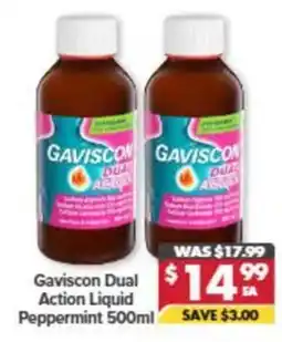 Pharmacy4Less Gaviscon Dual Action Liquid Peppermint offer