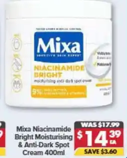 Pharmacy4Less Mixa Niacinamide Bright Moisturising & Anti-Dark Spot Cream offer
