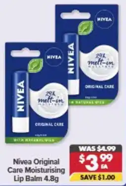 Pharmacy4Less Nivea Original Care Moisturising Lip Balm offer