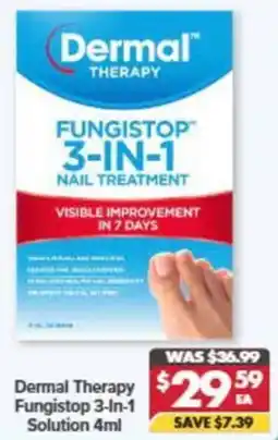 Pharmacy4Less Dermal Therapy Fungistop 3-In-1 Solution offer