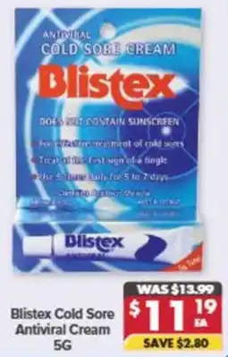 Pharmacy4Less Blistex Cold Sore Antiviral Cream offer