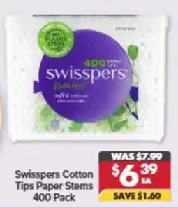 Pharmacy4Less Swisspers Cotton Tips Paper Stems offer