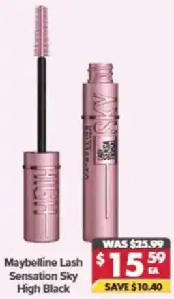 Pharmacy4Less Maybelline Lash Sensation Sky High Black offer
