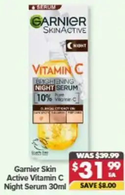 Pharmacy4Less Garnier Skin Active Vitamin C Night Serum offer