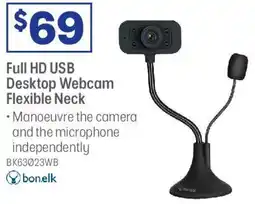 Officeworks Full HD USB Desktop Webcam Flexible Neck offer