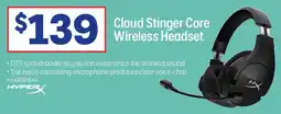 Officeworks Cloud Stinger Core Wireless Headset offer