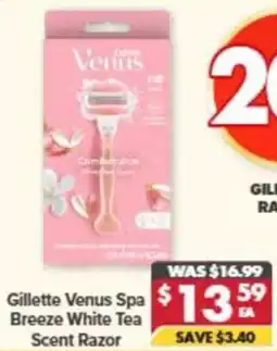 Pharmacy4Less Gillette Venus Spa Breeze White Tea Scent Razor offer