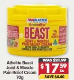 Pharmacy4Less Athelite Beast Joint & Muscle Pain Relief Cream offer