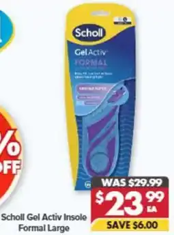 Pharmacy4Less Scholl Gel Activ Insole Formal Large offer