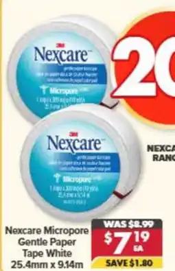 Pharmacy4Less Nexcare Micropore Gentle Paper Tape White offer