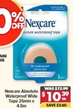 Pharmacy4Less Nexcare Absolute Waterproof Wide Tape offer