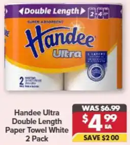 Pharmacy4Less Handee Ultra Double Length Paper Towel White offer