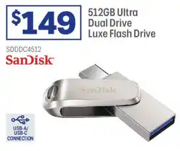 Officeworks 512GB Ultra Dual Drive Luxe Flash Drive offer