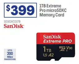 Officeworks 1TB Extreme Pro microSDXC Memory Card offer