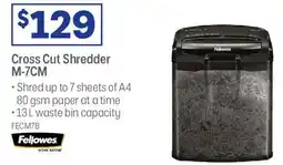 Officeworks Cross Cut Shredder M-7CM offer