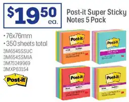 Officeworks Post-it Super Sticky offer