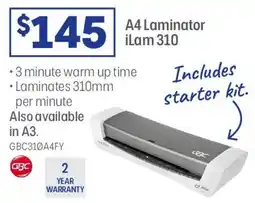 Officeworks A4 Laminator iLam 310 offer