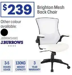 Officeworks Brighton Mesh Back Chair offer