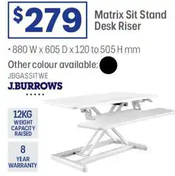 Officeworks Matrix Sit Stand Desk Riser offer