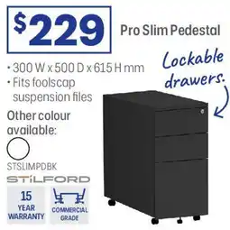 Officeworks Pro Slim Pedestal offer