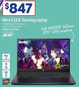 Officeworks Nitro 5 15.6 Gaming Laptop offer