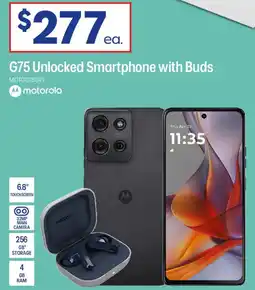 Officeworks G75 Unlocked Smartphone with Buds offer
