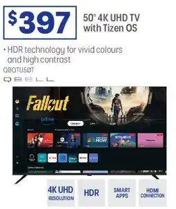 Officeworks 50 4K UHD TV with Tizen OS offer
