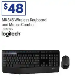 Officeworks MK345 Wireless Keyboard and Mouse Combo offer