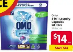 Spar Omo 3 in 1 Laundry Capsules offer