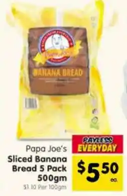 Spar Papa Joe's Sliced Banana Bread offer