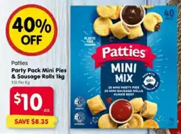 Spar Patties Party Pack Mini Pies & Sausage Rolls offer