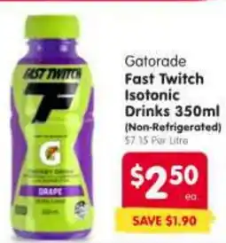 Spar Gatorade Fast Twitch Isotonic Drinks offer