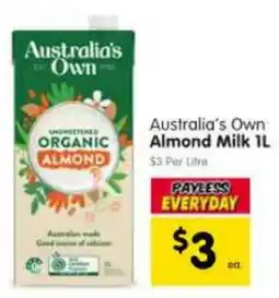 Spar Australia's Own Almond Milk offer
