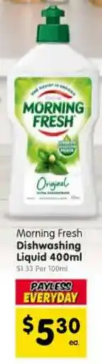 Spar Morning Fresh Dishwashing Liquid offer
